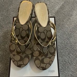 Coach wedge sandals